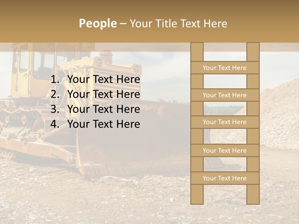 Quarry Power Machinery PowerPoint Template