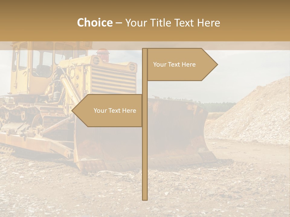 Quarry Power Machinery PowerPoint Template