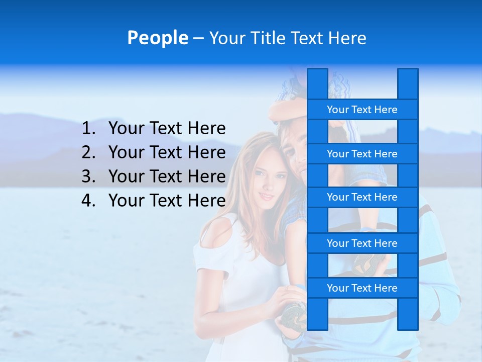 Laugh Handsome Embracing PowerPoint Template