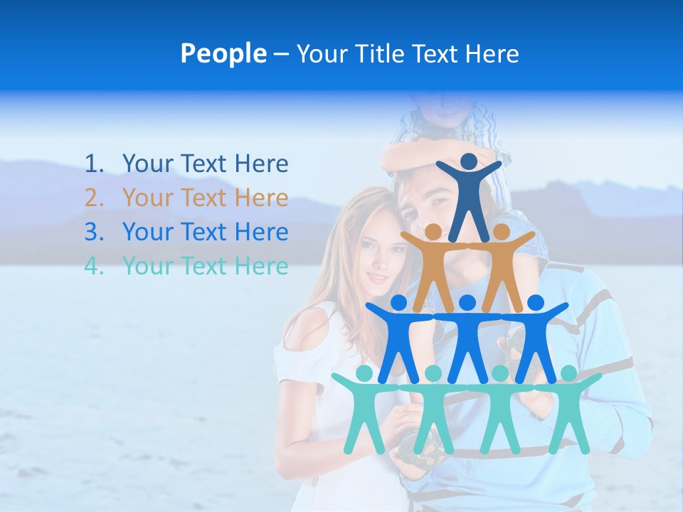 Laugh Handsome Embracing PowerPoint Template