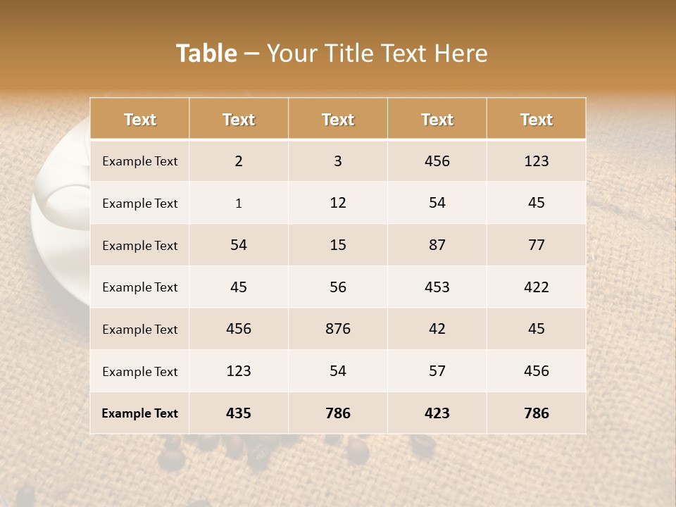 Beverage Burlap Brown PowerPoint Template