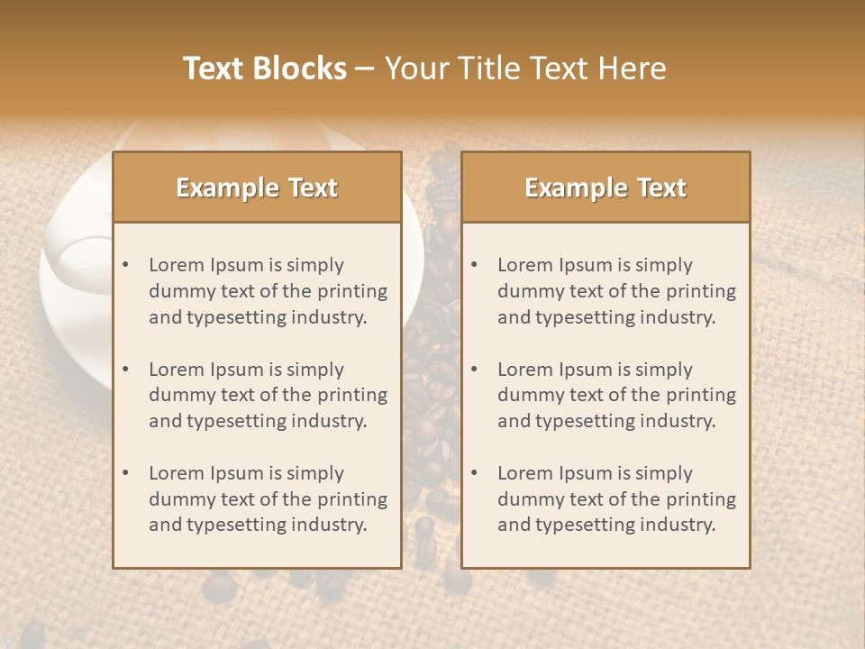 Beverage Burlap Brown PowerPoint Template