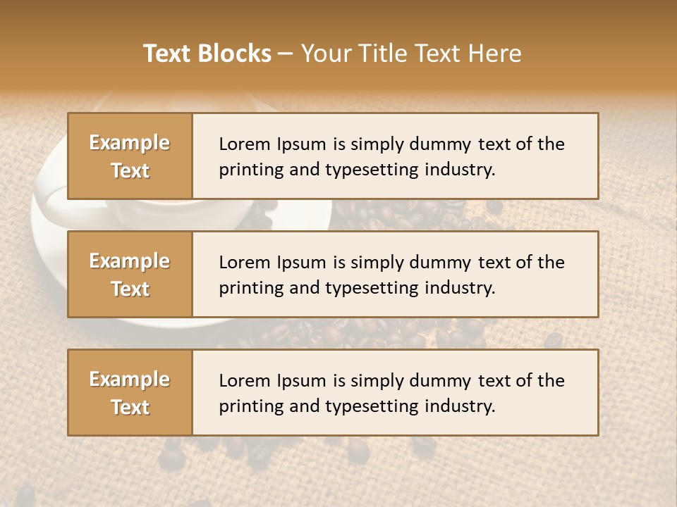 Beverage Burlap Brown PowerPoint Template