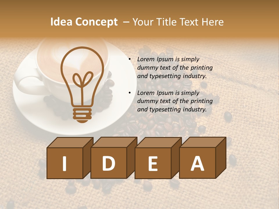 Beverage Burlap Brown PowerPoint Template