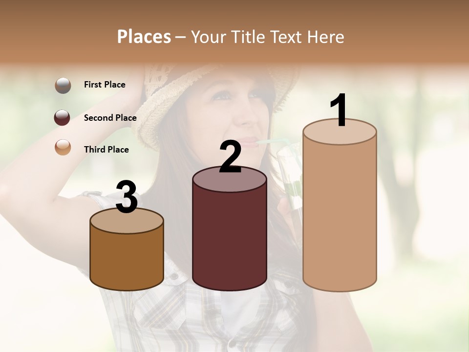 Shirt One Person Women PowerPoint Template