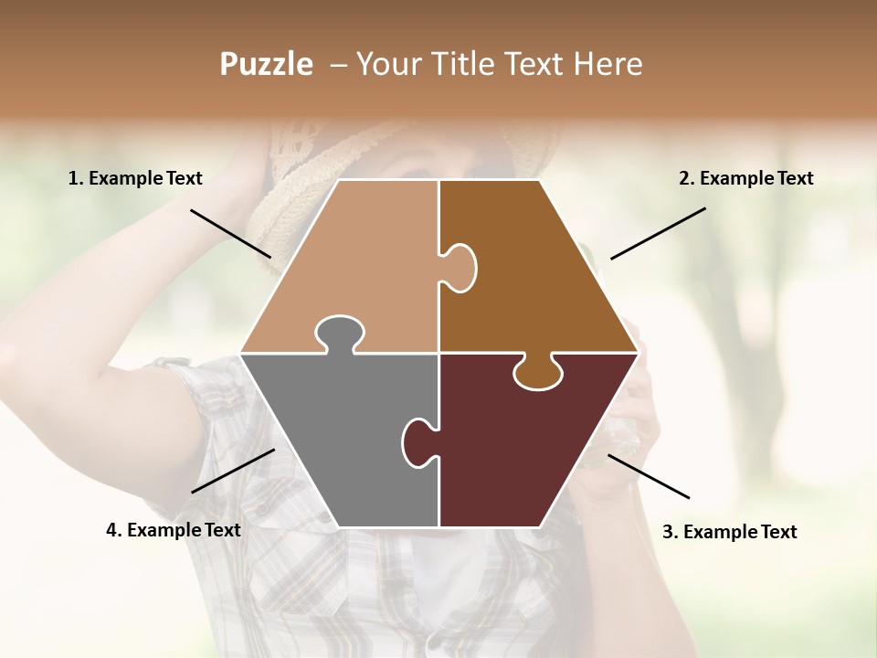 Shirt One Person Women PowerPoint Template