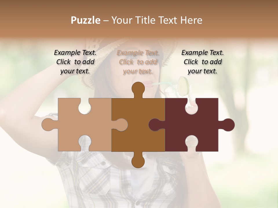 Shirt One Person Women PowerPoint Template