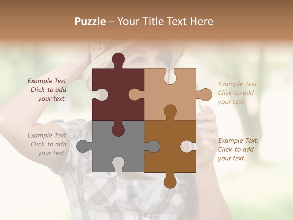 Shirt One Person Women PowerPoint Template