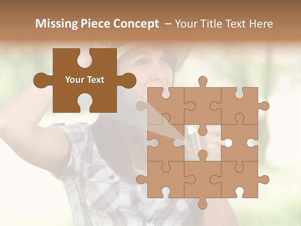 Shirt One Person Women PowerPoint Template