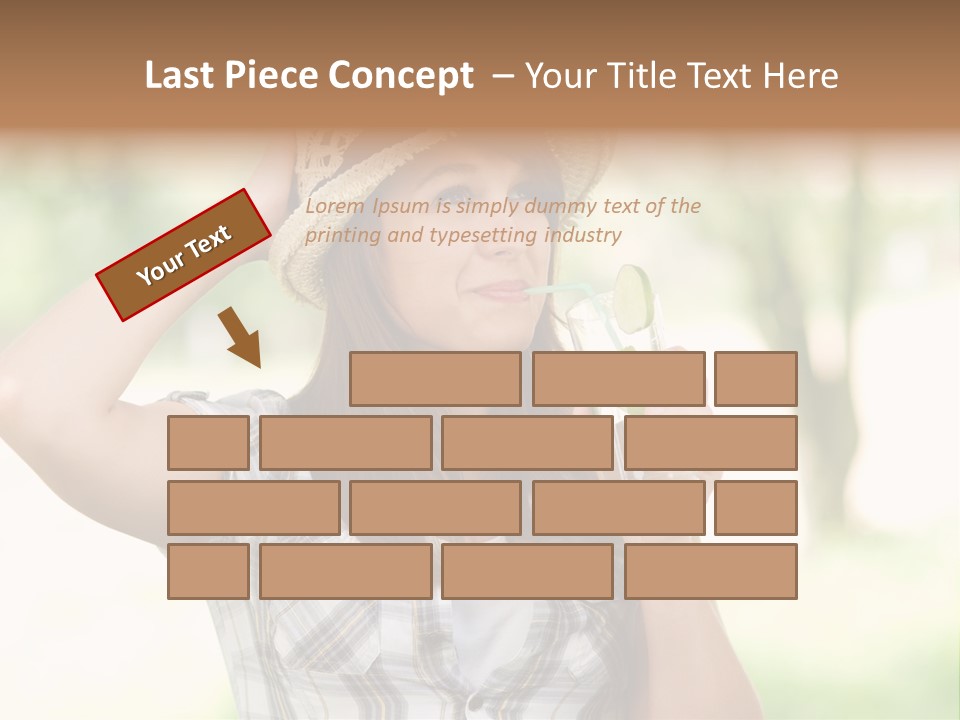 Shirt One Person Women PowerPoint Template