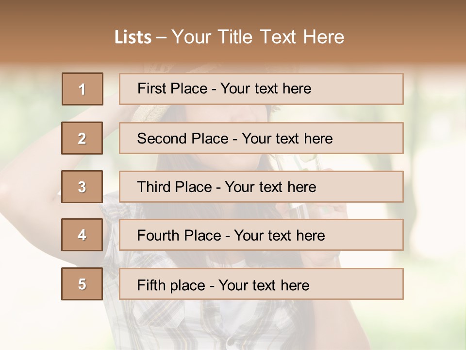 Shirt One Person Women PowerPoint Template