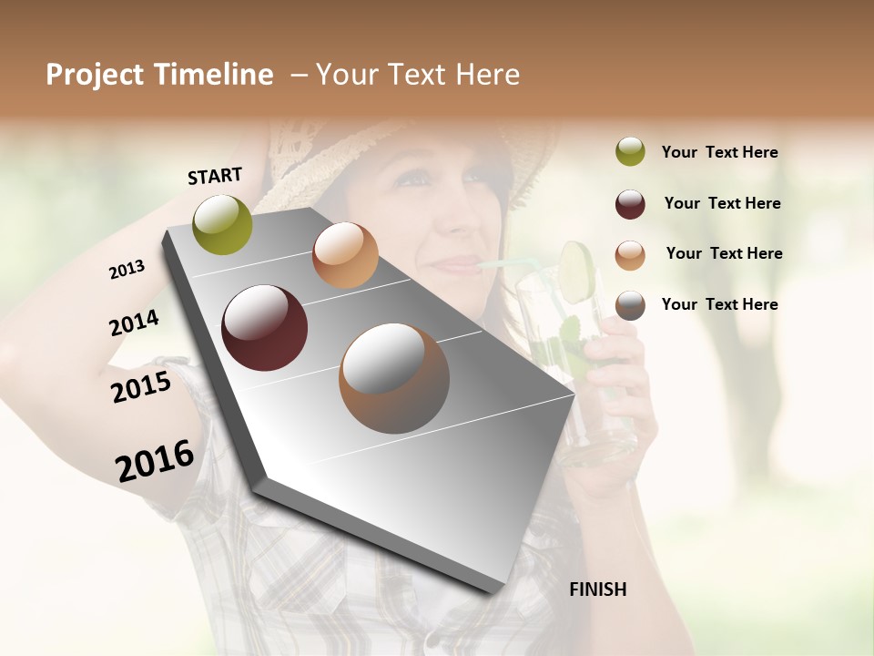 Shirt One Person Women PowerPoint Template