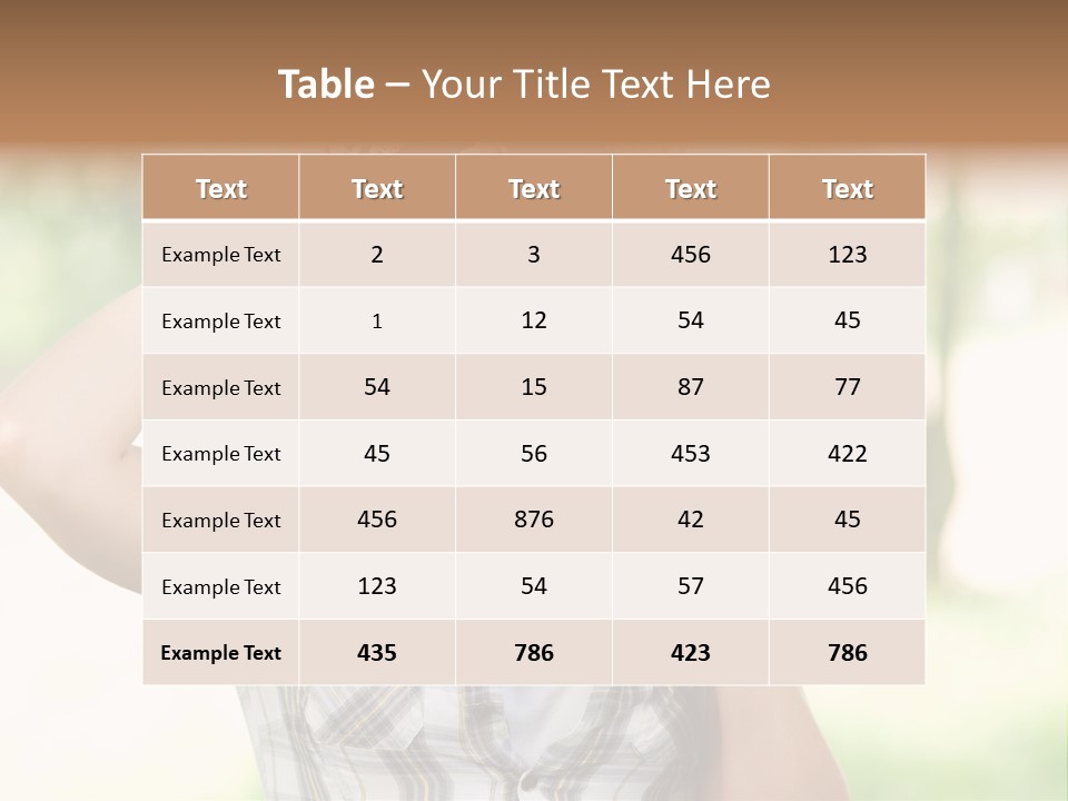 Shirt One Person Women PowerPoint Template