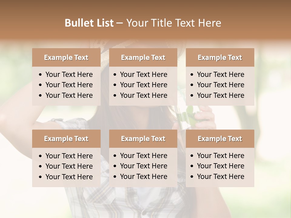 Shirt One Person Women PowerPoint Template