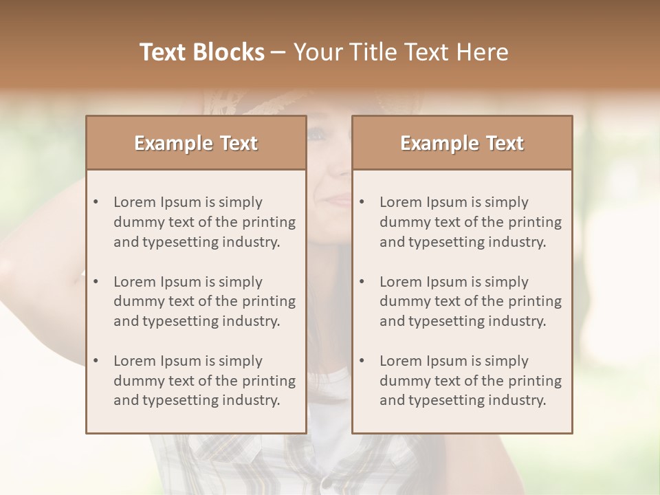 Shirt One Person Women PowerPoint Template