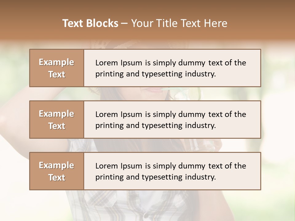 Shirt One Person Women PowerPoint Template