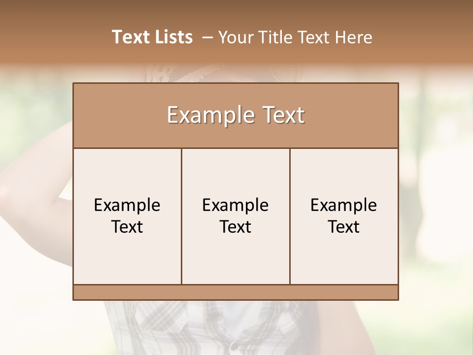 Shirt One Person Women PowerPoint Template