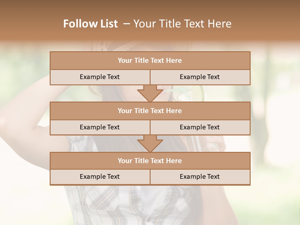 Shirt One Person Women PowerPoint Template