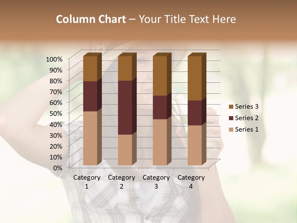 Shirt One Person Women PowerPoint Template