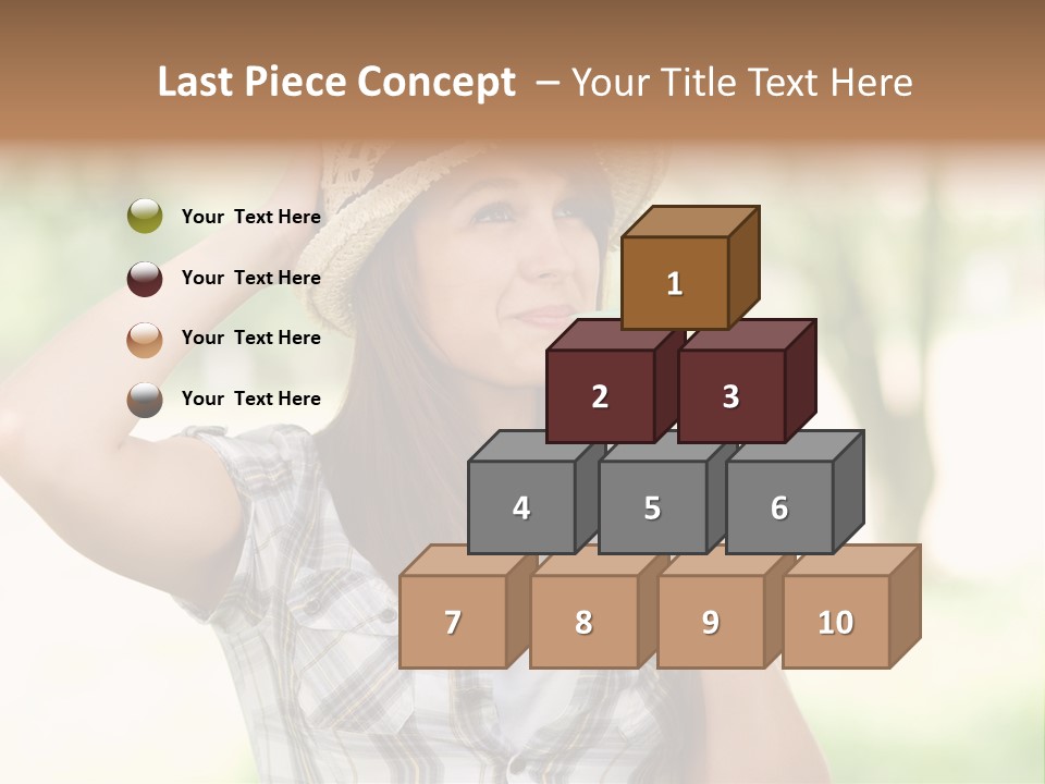 Shirt One Person Women PowerPoint Template