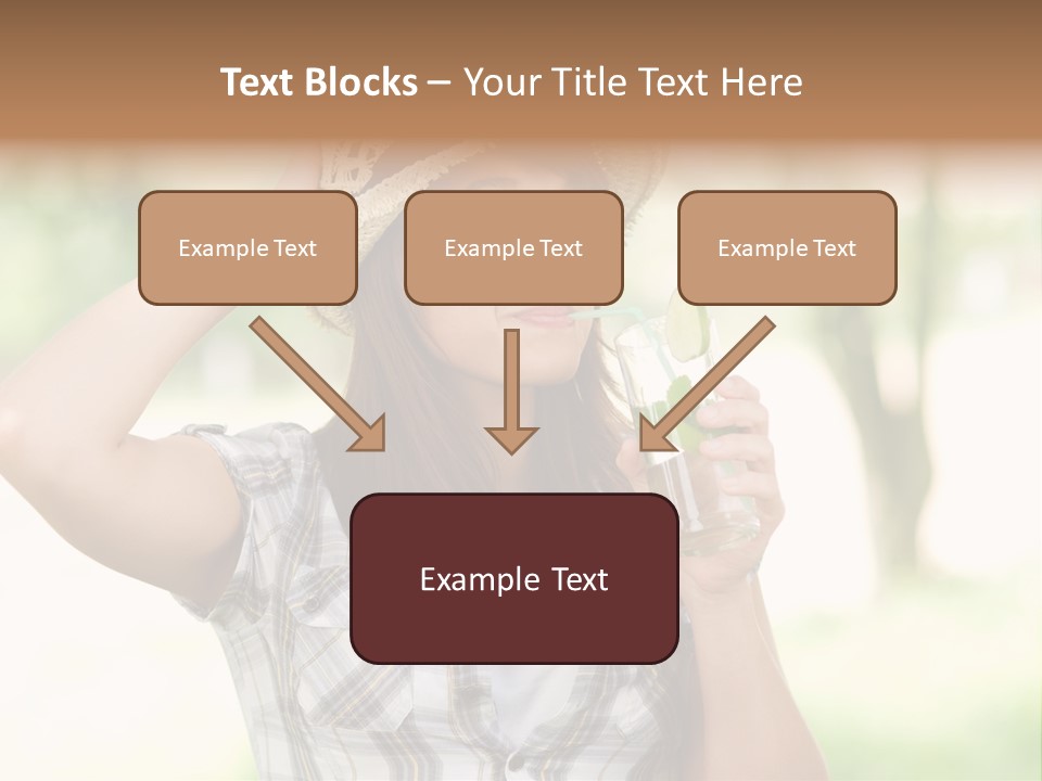 Shirt One Person Women PowerPoint Template