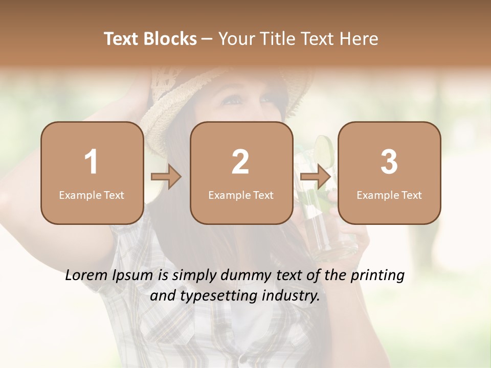 Shirt One Person Women PowerPoint Template