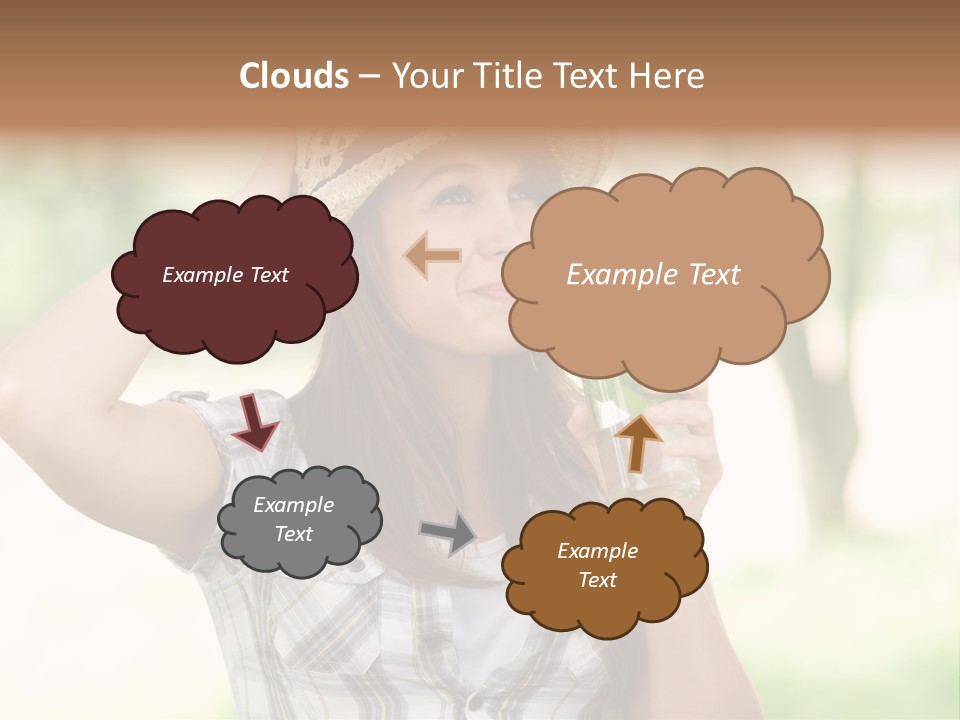 Shirt One Person Women PowerPoint Template