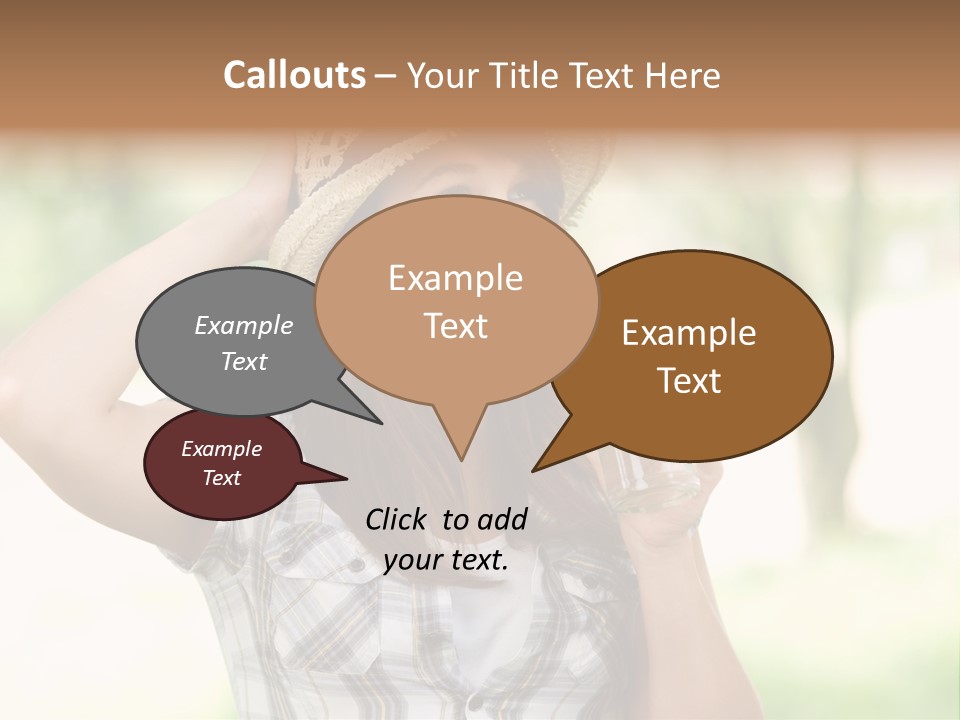 Shirt One Person Women PowerPoint Template