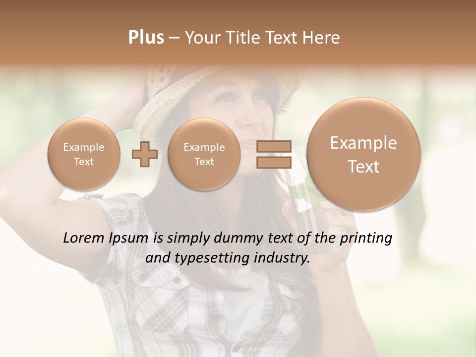 Shirt One Person Women PowerPoint Template