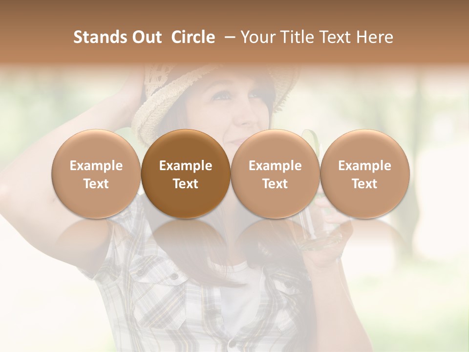 Shirt One Person Women PowerPoint Template