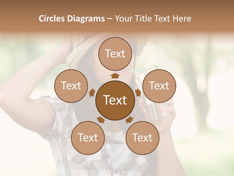 Shirt One Person Women PowerPoint Template