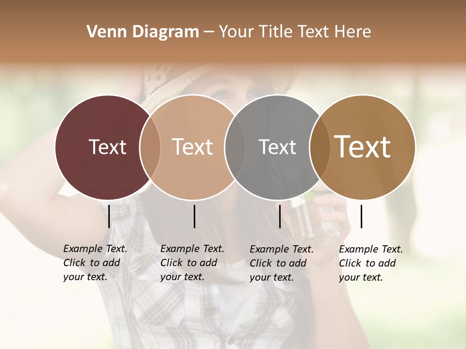 Shirt One Person Women PowerPoint Template