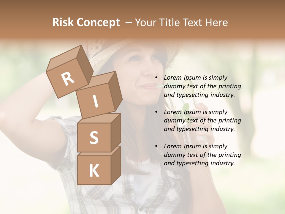 Shirt One Person Women PowerPoint Template