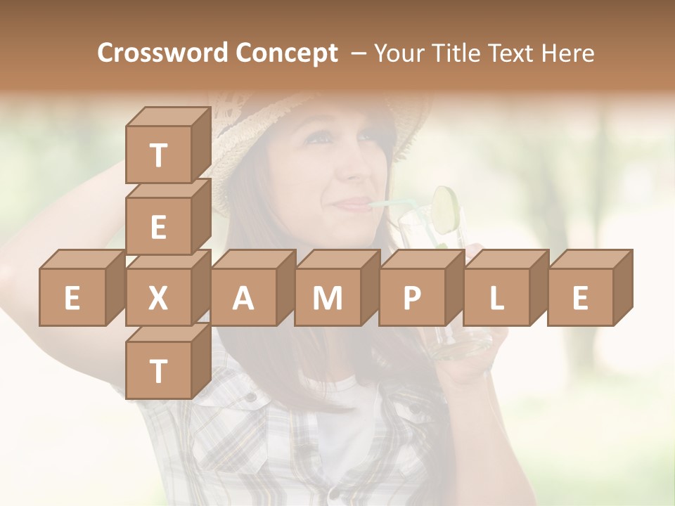 Shirt One Person Women PowerPoint Template