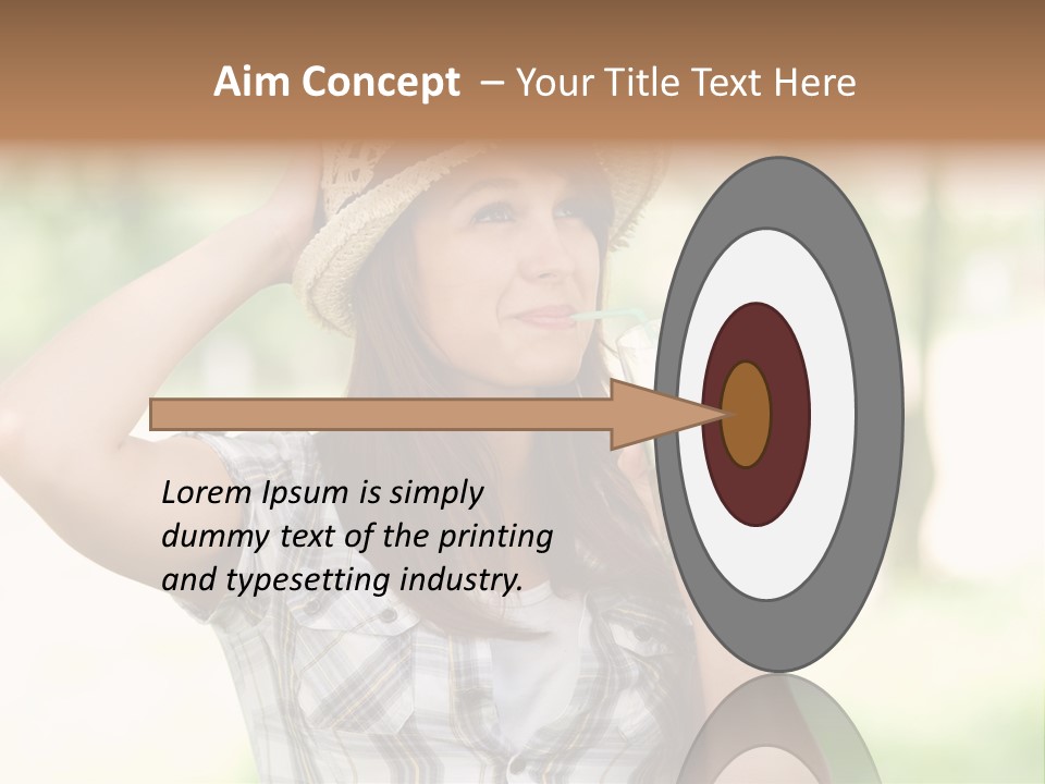 Shirt One Person Women PowerPoint Template