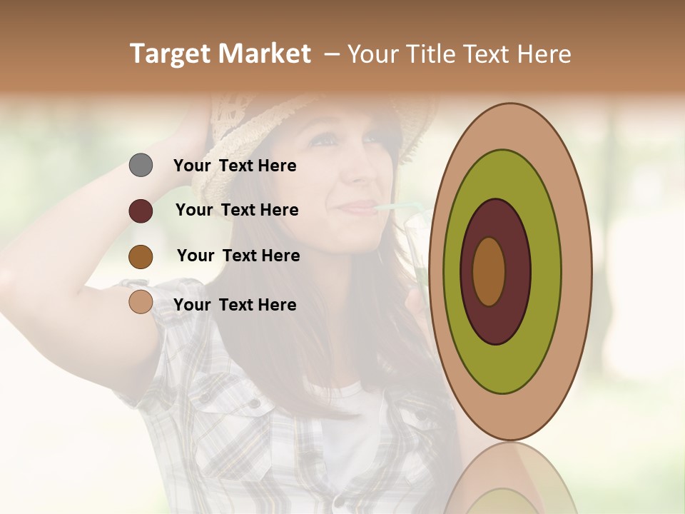 Shirt One Person Women PowerPoint Template