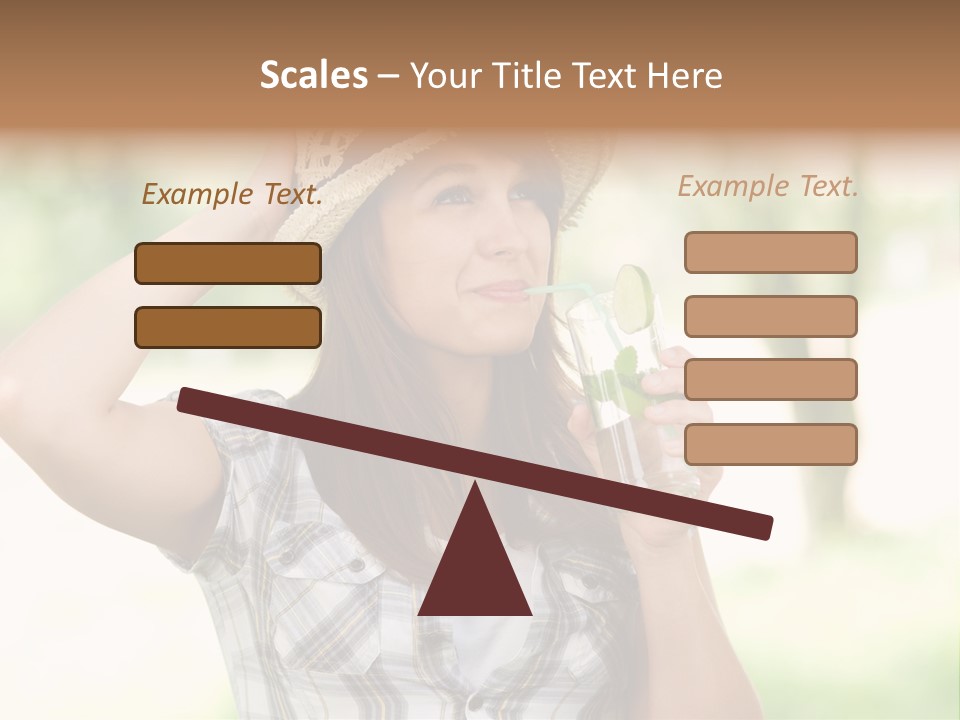 Shirt One Person Women PowerPoint Template