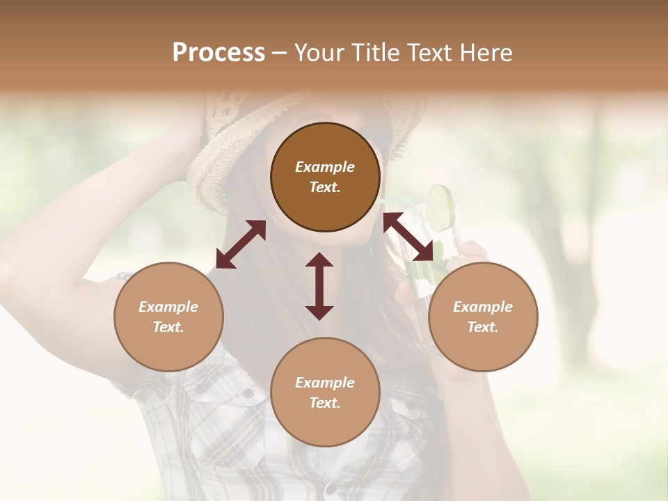 Shirt One Person Women PowerPoint Template