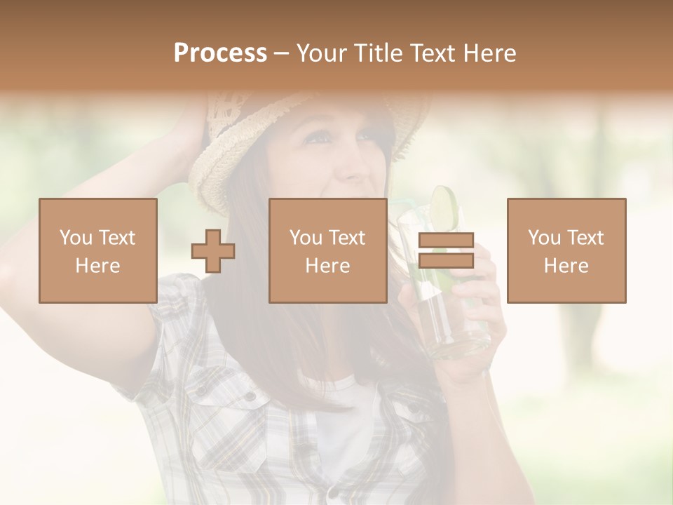 Shirt One Person Women PowerPoint Template