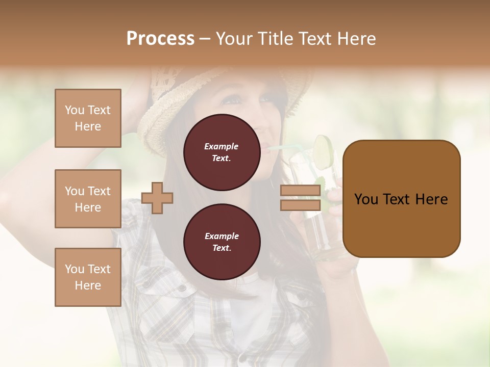 Shirt One Person Women PowerPoint Template