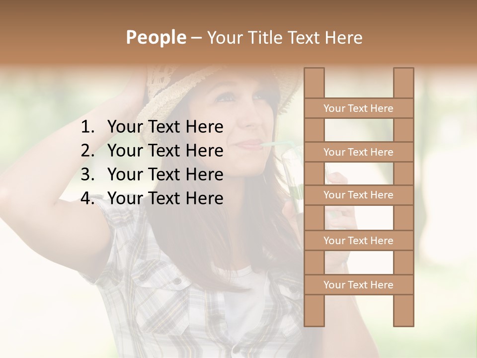 Shirt One Person Women PowerPoint Template