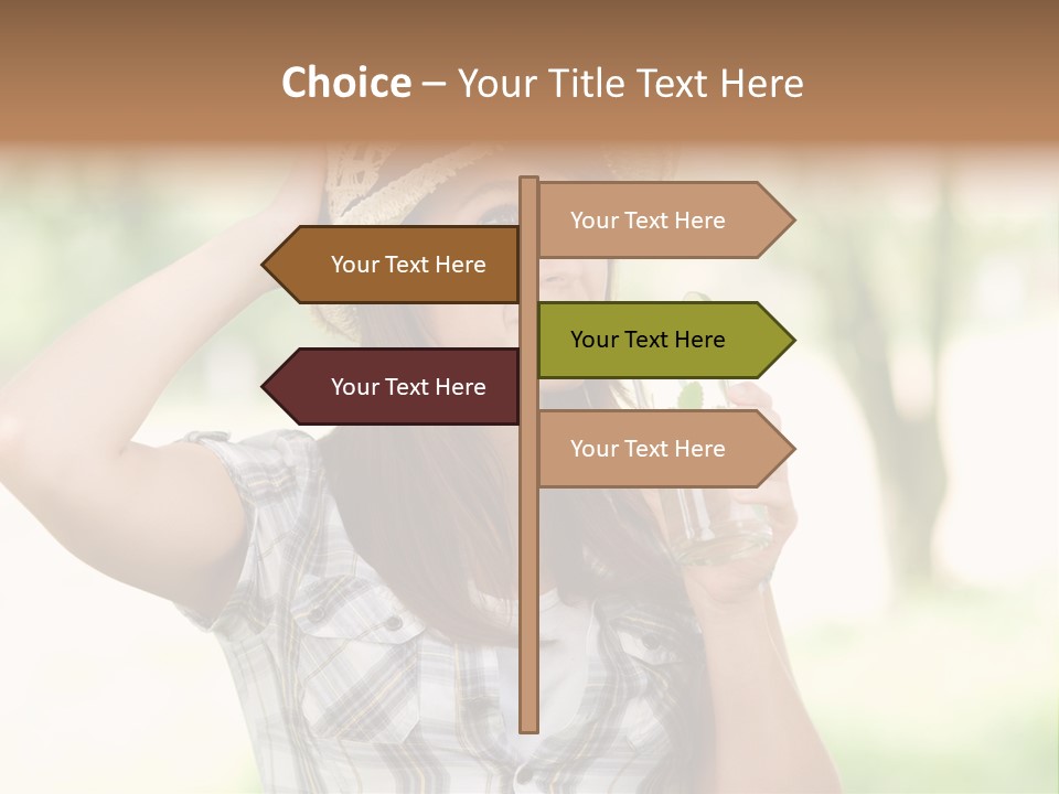 Shirt One Person Women PowerPoint Template