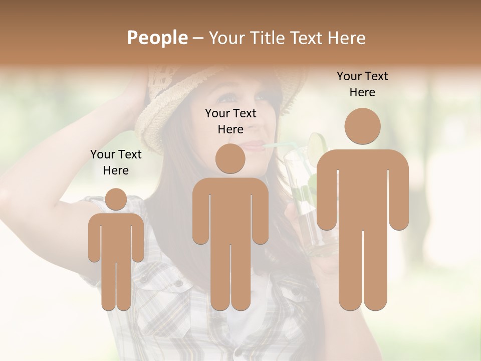 Shirt One Person Women PowerPoint Template