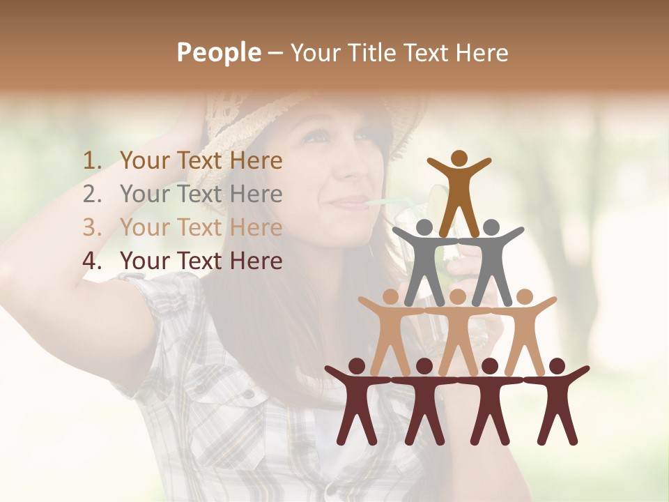 Shirt One Person Women PowerPoint Template