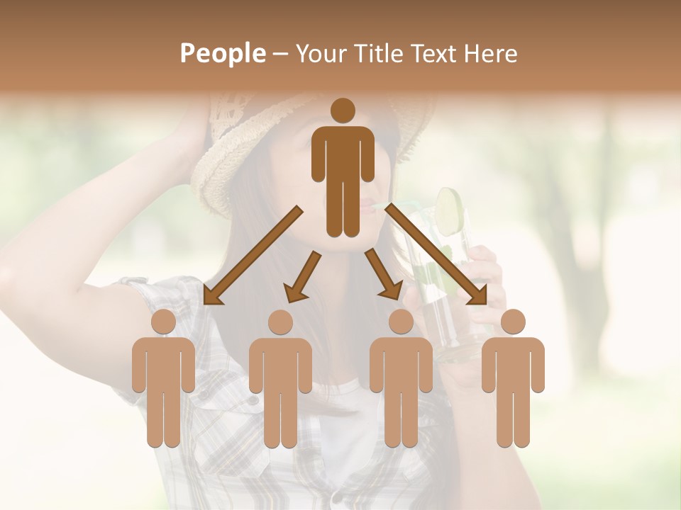 Shirt One Person Women PowerPoint Template