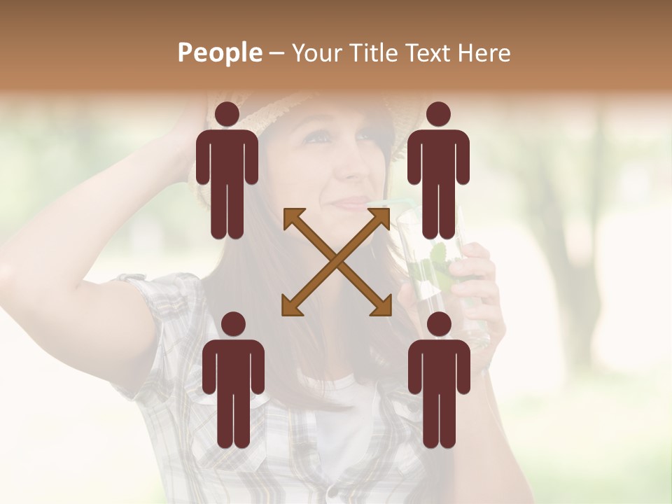 Shirt One Person Women PowerPoint Template