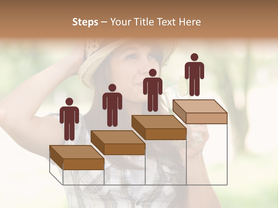 Shirt One Person Women PowerPoint Template