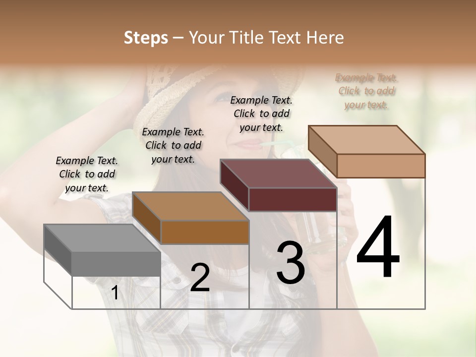 Shirt One Person Women PowerPoint Template