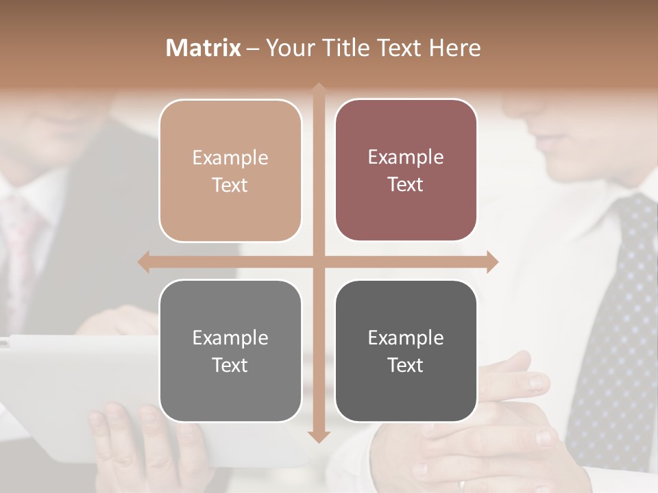 Business Man Digital Tablet Formal Wear PowerPoint Template