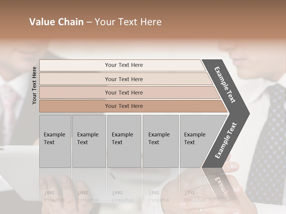 Business Man Digital Tablet Formal Wear PowerPoint Template